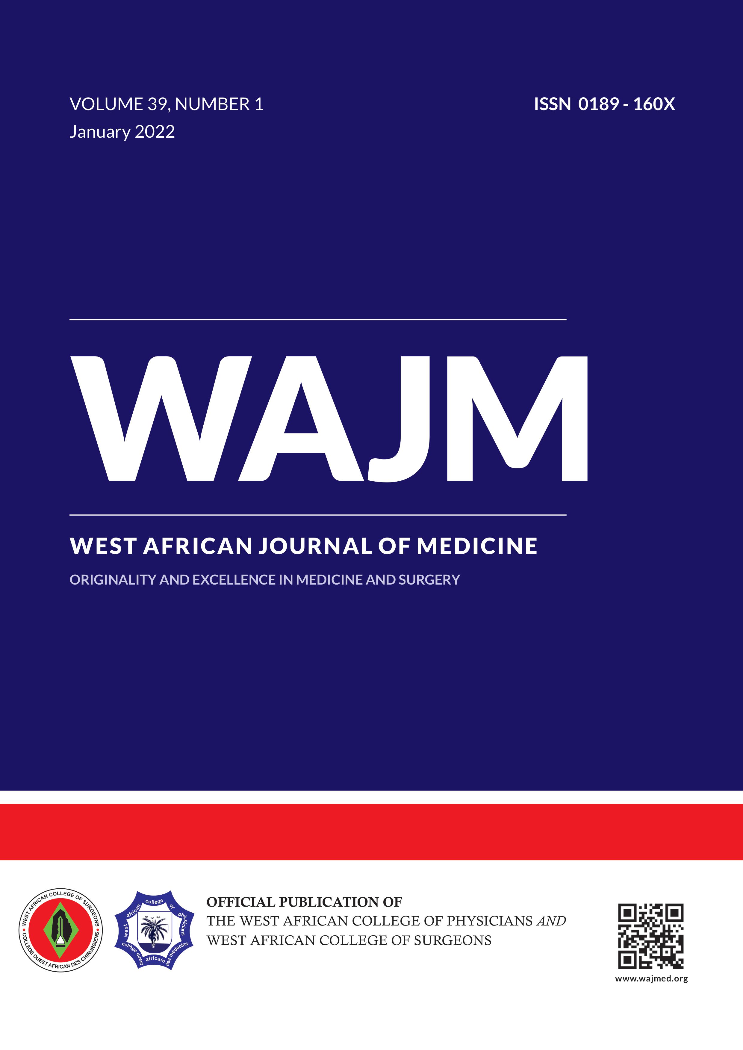 					View Vol. 39 No. 1 (2022): The West African Journal of Medicine
				