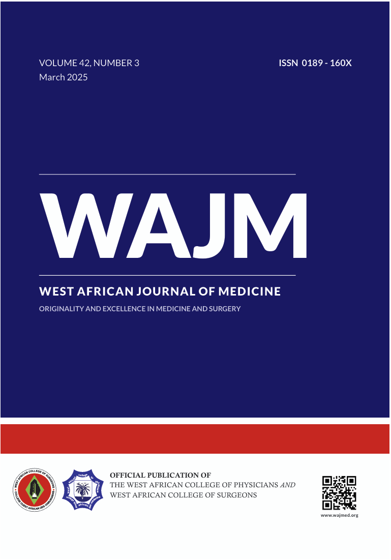 					View Vol. 42 No. 3 (2025):  The West African Journal of Medicine
				