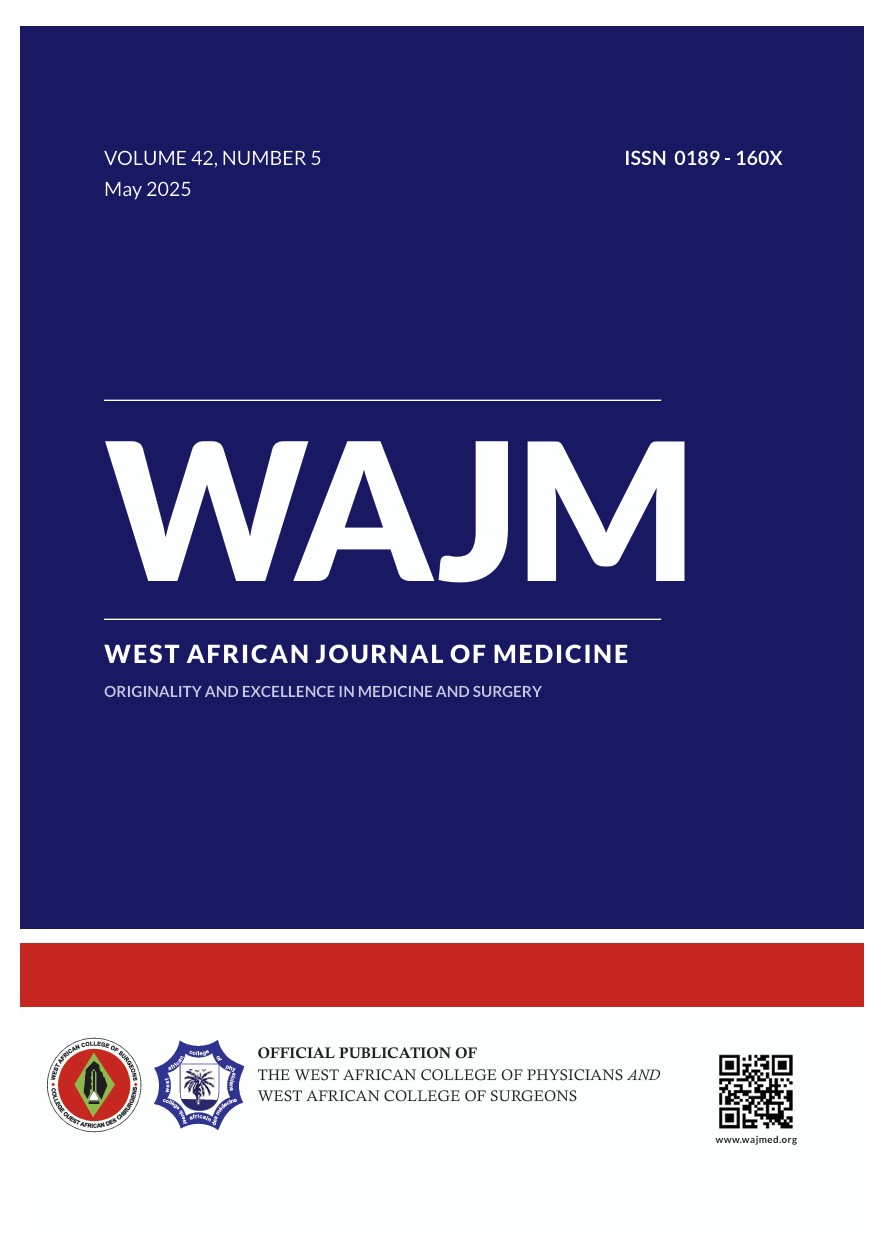 					View Vol. 42 No. 5 (2025):  The West African Journal of Medicine
				