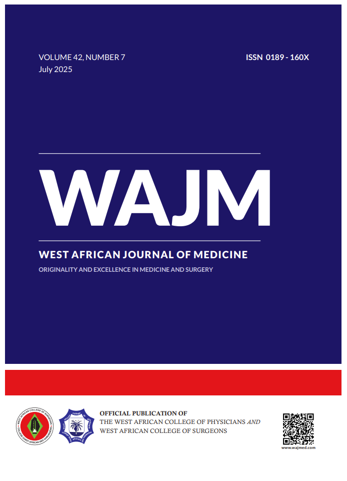 					View Vol. 42 No. 7 (2025):  The West African Journal of Medicine
				